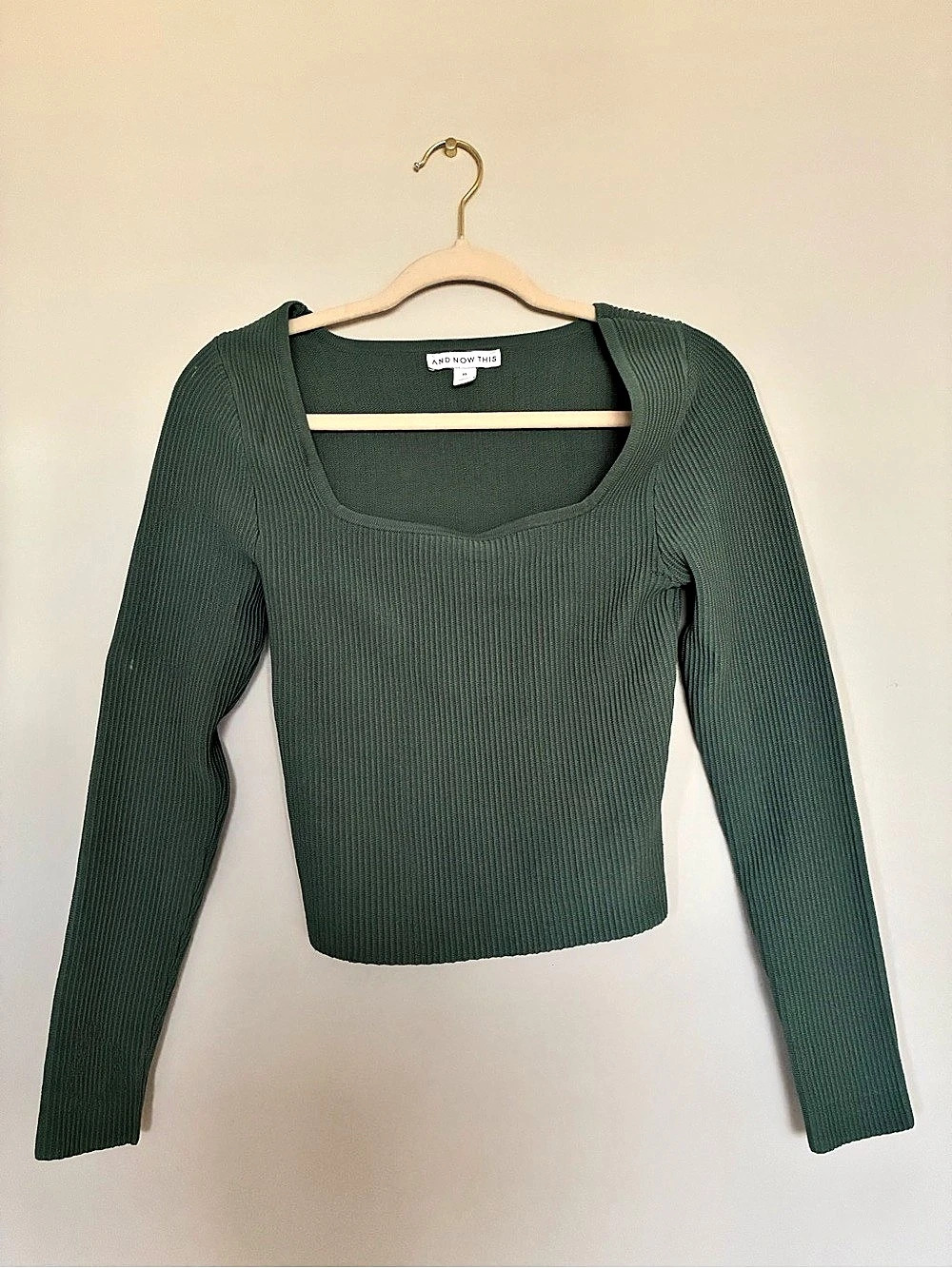 And Now This Scoop Neck Ribbed Sweater Size XS Like New